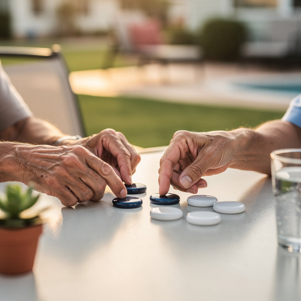 Bonita Hills Estates Mobile Home Park community clubhouse and pool area for senior living in Spring Valley, CA